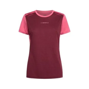 Dámské tričko La Sportiva TRACER T-SHIRT Women Redwood/Rosebay červená M