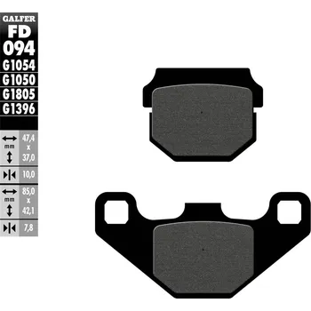 Brzda pro motocykl GALFER Brzdové destičky 2800 GALFER - Sport GF1654