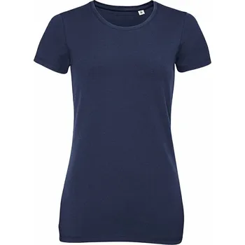 Sol's Dámské strečové Millenium tričko s Vegan certifikací Barva: modrá námořní, Velikost: XL L02946