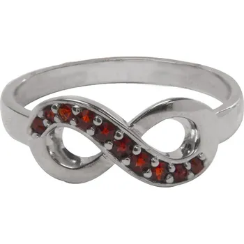 Prsten Český granát stříbrný prsten 121070 Velikost: 52