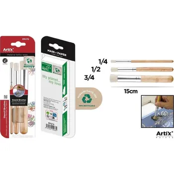 Umělecký štětec Tupovací štětce Artix - sada 3ks