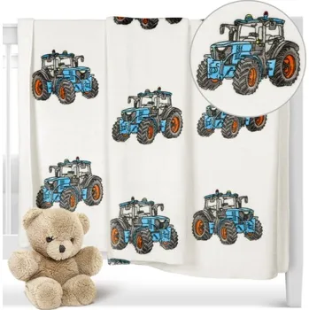 Dětská deka Bellatex ELLA dětská přikrývka 100x150 cm Traktor modrá