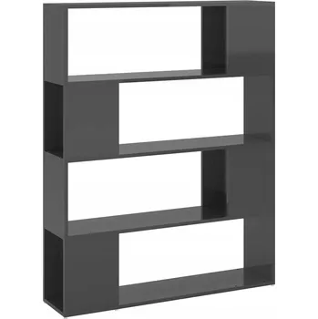 Knihovna Knihovna šedá 100x24x124 cm