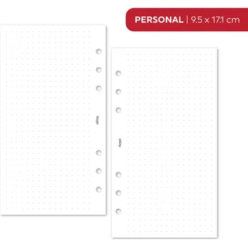 Diář Fleppi Náplň do diáře - tečkované listy - 120g Vyberte velikost náplně: Personal