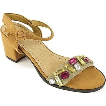 Dámské sandále Dámské sandály Next Sandály zdobené barevnými sklíčky camel velikost 36