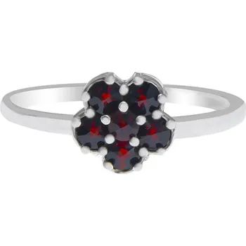 Prsten Český granát prsten stříbrný 121041 Velikost: 52