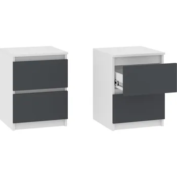 Noční stolek Slevadoma Noční stolek II "NEW SYSTEM" Barva: bílá + antracit
