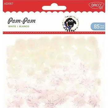 Výtvarná sada Bambulky bílé /85 ks/