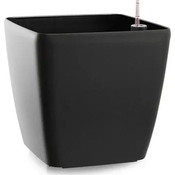Květináč Flower Lover Samozavlažovací květináč Quadrato matt antracit, 18 cm, antracitová