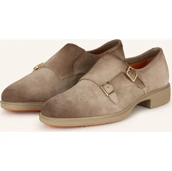 Pánské mokasíny Santoni Pánské Monky S Dvojitou Přezkou, hnědá, 42,5
