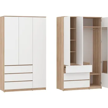 Šatní skříň Slevadoma Šatní skříň H III "NEW SYSTEM" Barva: dub sonoma + bílá