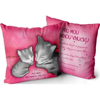Dekorativní polštářek Polštář 40 x 40 cm - Pro mou milovanou vnučku