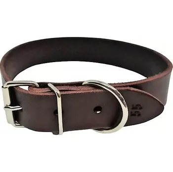 Obojek pro psa Hnědý kožený obojek (Kožený obojek pro psa)