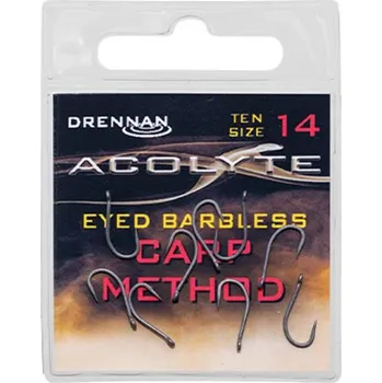 Rybářský háček Drennan háčky Acolyte Carp Method Barbless vel.14
