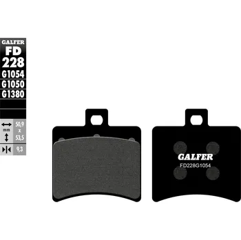 Brzda pro motocykl GALFER Brzdové destičky 0310 GALFER - Sport GF3054