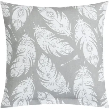 Dekorativní polštářek Bellatex Polštářek ADÉLA 40x40 cm Pírka šedá, bílá