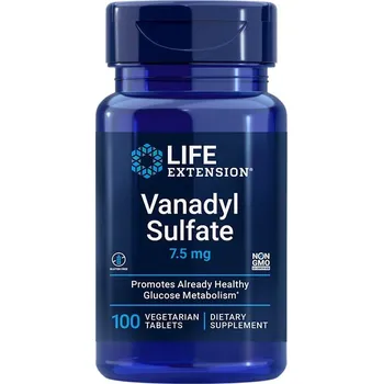 Life Extension Vanadyl Sulfate 7.5 mg - Podpora metabolismu glukózy (100 Veg Tableta)
