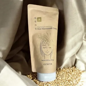 Pleťový krém GLAMFOX Rice Niacinamide Cream Hydratační a rozjasňující krém s rýžovými extrakty