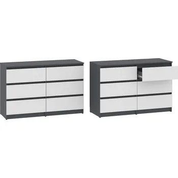 Komoda Slevadoma Komoda-6 "NEW SYSTEM" Barva: antracit + bílá