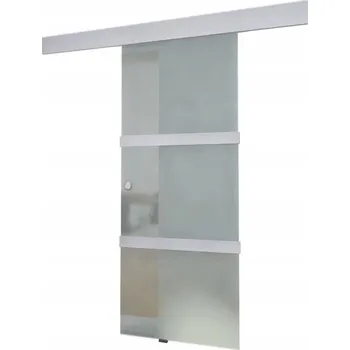 Interiérové dveře Skleněné posuvné dveře 76x205 cm stříbrné