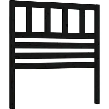 Čelo z borovicového dřeva 106x4x100 cm, černé