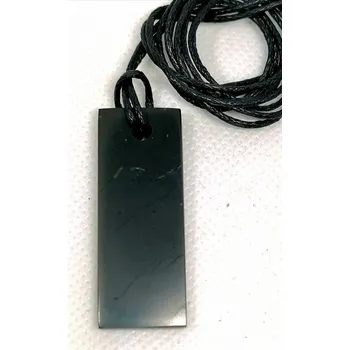 Přívěsek Šungitový přívěsek obdélník velký 4 x 2 cm