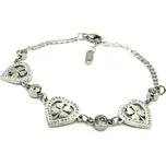 Steel Jewelry náramek SRDCE SE ČTYŘLÍSTKEM z chirurgické oceli dárkové balení zdarma