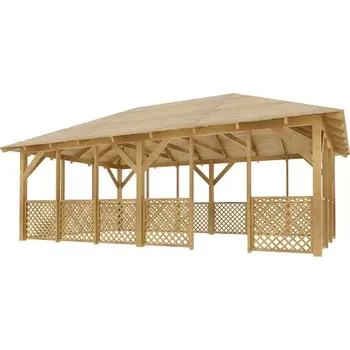 Pergola Dřevěná pergola Altán Viktoria XXL+Ester90 390x640