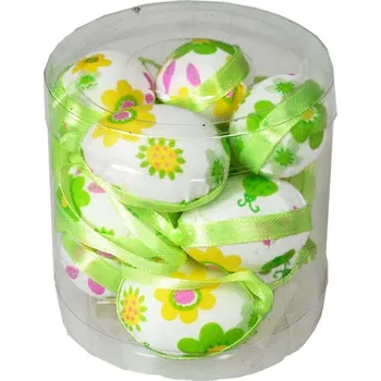 Velikonoční dekorace H+H Vejce lát.dekor x12, výška 4cm - zelená 380094-50 Nové zboží