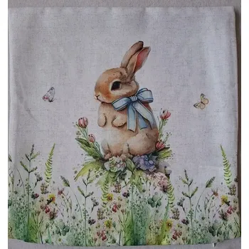 Velikonoční dekorace Povlak - povlaky velikonoční zajíček louka