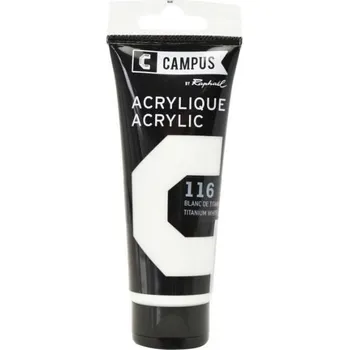 Vodová barva Akrylová barva Raphael 116 - Titanium white - Bílá 100 ml