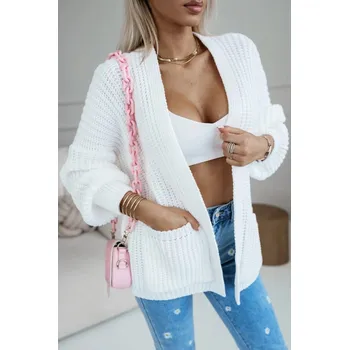 Dámský svetr Bocca Cardigan short bílý