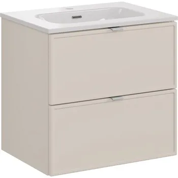 Policová skříň Závěsná skříňka Bella Cashmere Fly se zápustným umyvadlem 60 cm kašmírová