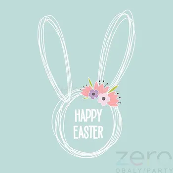 Jednorázové nádobí Ubrousky 'Daisy' 33 x 33 cm 3N (20 ks) - (Velikonoce) Happy Easter zajíc