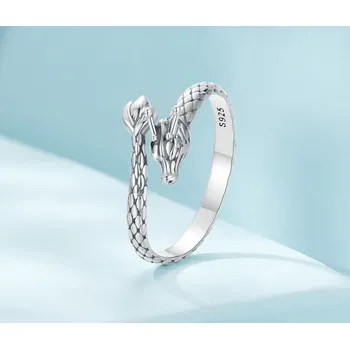 Prsten For Silver Vintage prsten s drakem - Stříbro 925 Stříbrná