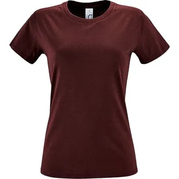 Dámské tričko Sol's Dámské tričko Regent s přiléhavým střihem Barva: Červená vínová, Velikost: S L01825