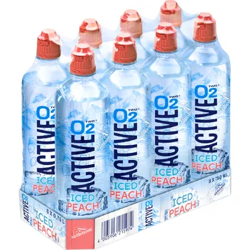 Limonáda Active O2 iced peach 8 x 750 ml