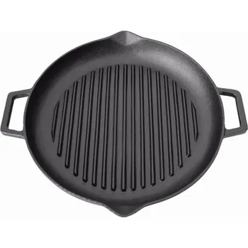 Litinová pánev na grilování s výlevkou, průměr 31 cm BBQ