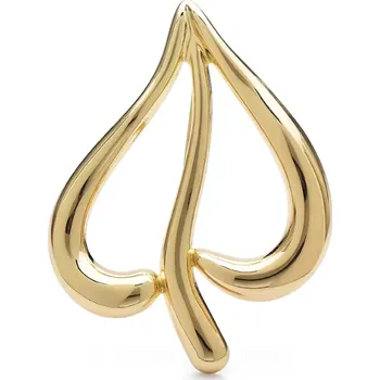 Brož B-TOP Brož z nerezové oceli List Lípy Druh barvy: Zlatá