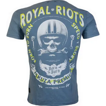 Pánské oblečení Pánské tričko YAKUZA PREMIUM 3719 Barva: Modrá, Velikost: XXXL