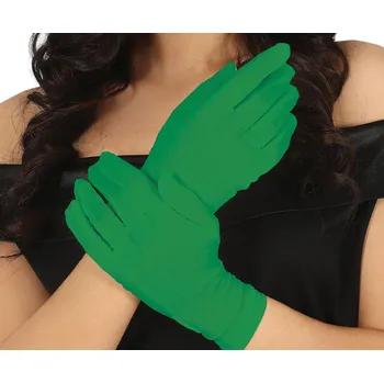 Karnevalový doplněk Rukavice - zelené - dospělé