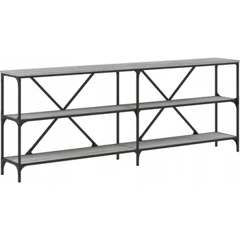 Konferenční stolek Konzolový stolek z dřevěného materiálu 200x30x75 cm, šedý dub