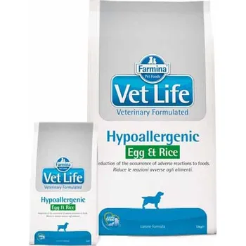 Krmivo pro psa Vet Life Natural Dog Hypoallergenic Egg & Rice 24 kg