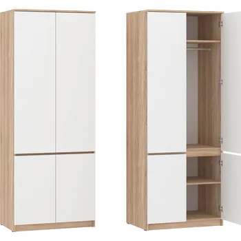 Šatní skříň Slevadoma Šatní skříň "NEW SYSTEM" Barva: dub sonoma + bílá