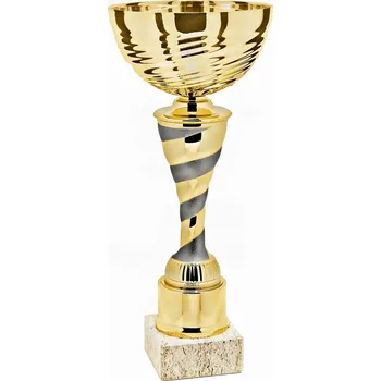 X116B Pohár MINI TWISTER, barva zlato-stříbrná, výška H-190mm, R-80mm (