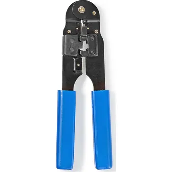 Krimpovací Kleště | CAT5 / CAT5e / CAT6 / CAT6a / RJ45 | Kleště / Odizolování / Řezání | ABS / Ocel | Modrá