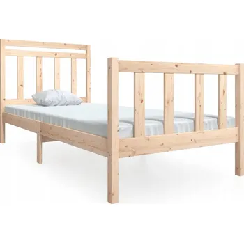 Postel Jednolůžková dřevěná postel Zakito Home 100x200 cm, odstíny hnědé