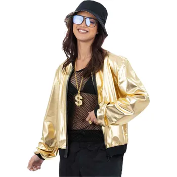 SmiffysZlatá bunda - retro HIP HOP styl 90. léta Velikost: S 34 -36