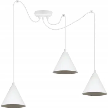 ZÁVĚSNÉ STROPNÍ SVÍTIDLO LUSTR MODERNÍ PAVOUK SOHO BÍLÝ TROJITÝ LOFT