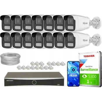 IP kamera Sada pro monitoring 14x IPCAM-B4-30DL 4MPx Hybrid Light Hilook HIKVISION